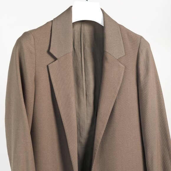 All Saints Aleida Khaki Green Oversized No-Closure Blazer - Picture 4 of 12